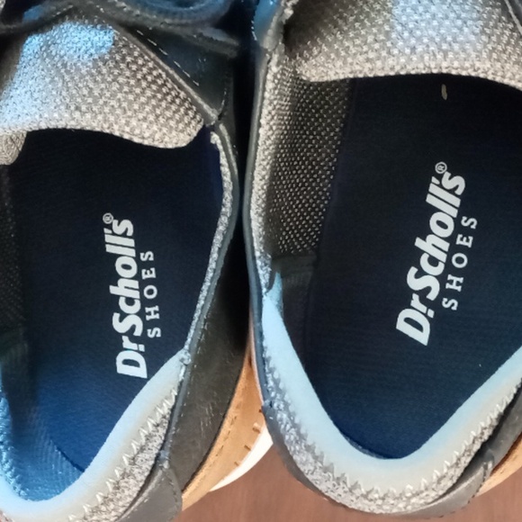 Dr Scholls Black and Tan Faux Leather Dress Shoes w Fabric Insides Size 10M - Picture 6 of 8